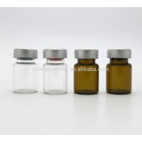 Hot Sale 5ml Clear Amber Glass Bottle Flip off Cap, 5cc Injection Glass Vials with Silver Aluminum Cap