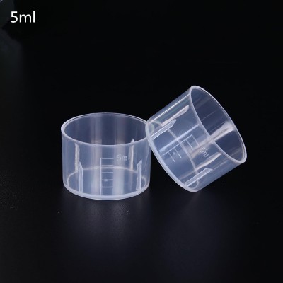 5ml pp measuring cup, graduate plastic Oral solution cup, oral liquid cap