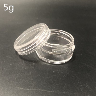 5g/5ml round Plastic PS cream jar ,Small capacity powder jar, eye shadow/cream jar