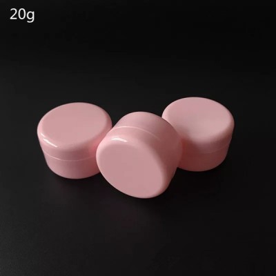 20g pink plastic PP empty cream jar container