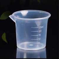 25ml clear Plastic beaker PP measuring cup, plastic scale cup