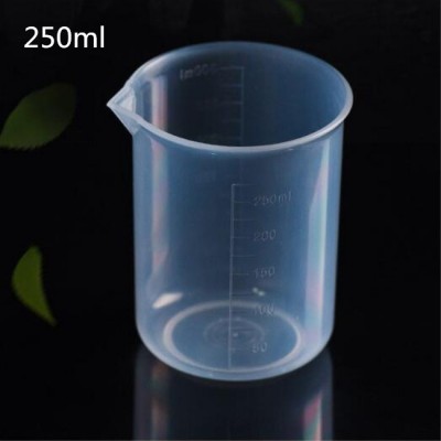 250ml plastic laboratory measuring cup, pp measuring cup