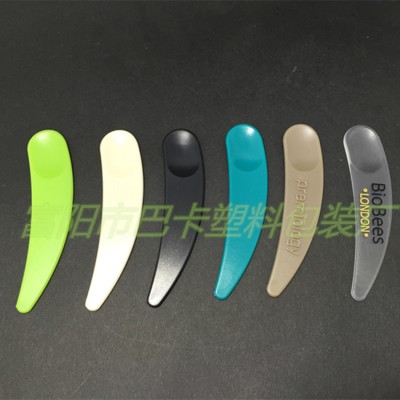 6cm three colors logo cosmetic cream moon falcate shape plastic Mask spatula