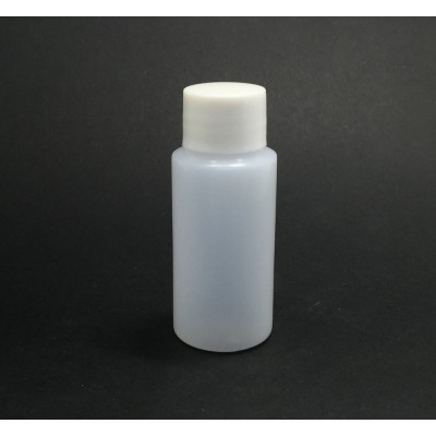 30ml cylinder pe printed plastic bottle with pp cap 20mm neck size