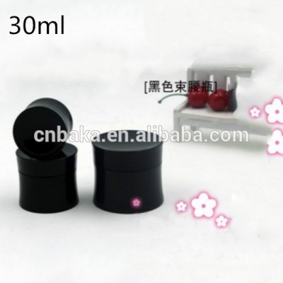 15ml 30ml 50ml black round waist jar cosmetic cream jar