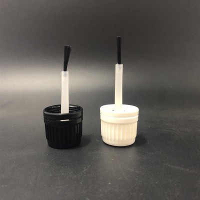 18/410 plastic tamper evident cap, tamper resistant brush cap,security ring cap with brush for essential oil bottle