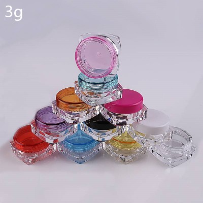 3g/5g  square colorful Plastic jar