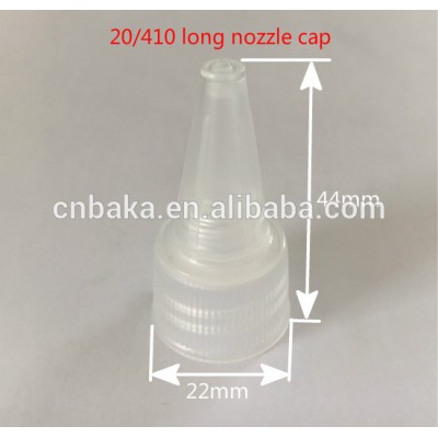 20/410 Long tip nozzle cap,screw plastic cap with long nozzle